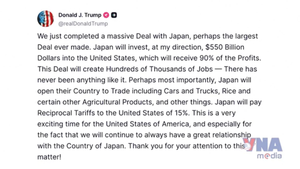 Mỹ công bố thuế quan mới đối với một số nước châu Á