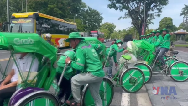 Huế: Ra mắt dịch vụ Grab Xích lô đầu tiên tại Việt Nam