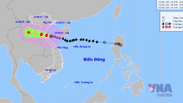 Dự báo bão số 5 Kajiki mạnh cấp 13-14 khi đổ bộ đất liền