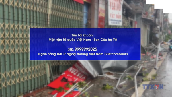 Ủng hộ đồng bào ảnh hưởng bão số 10 vào số tài khoản nào?