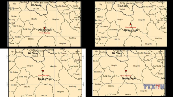 Liên tiếp xảy ra động đất tại Quảng Ngãi sáng sớm 6/10