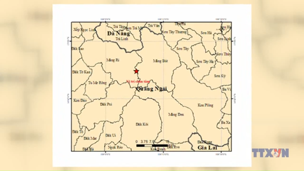 Quảng Ngãi xuất hiện 10 trận động đất liên tiếp