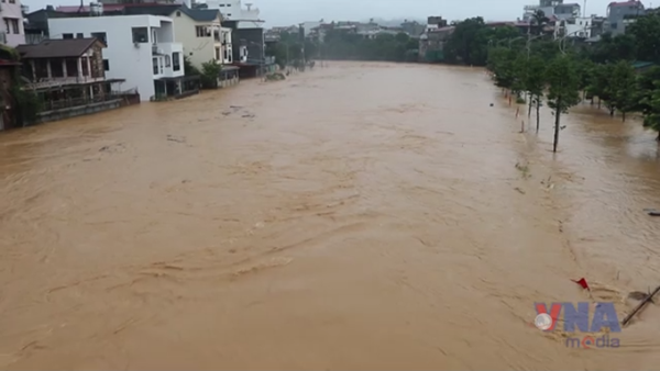 Lũ trên các sông ở Cao bằng đang tăng rất nhanh