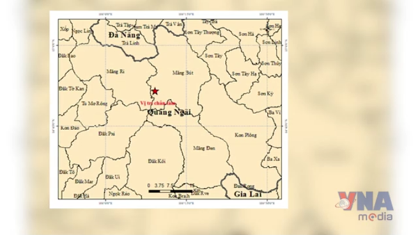 Quảng Ngãi liên tiếp rung chuyển vì động đất