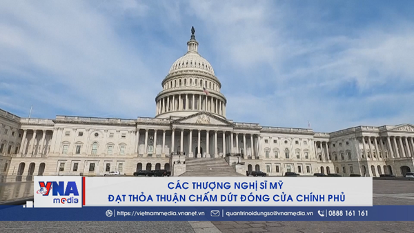 Các thượng nghị sĩ Mỹ đạt thỏa thuận chấm dứt đóng cửa chính phủ