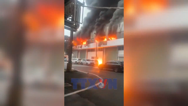 Cháy lớn tại Nhà máy Bia Hà Nội Habeco