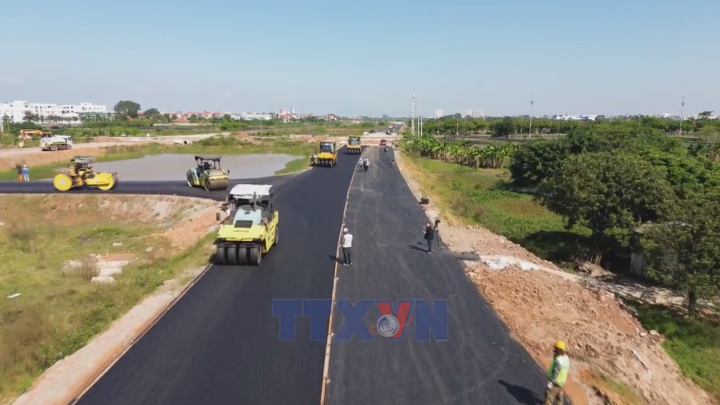 Thi đua lao động trên công trường Vành đai 4, lập thành tích chào mừng Đại hội Đảng XIV