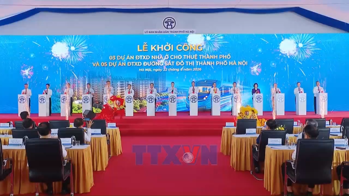 Thủ tướng Lê Minh Hưng dự lễ khởi công các dự án nhà ở cho thuê và đường sắt đô thị Hà Nội