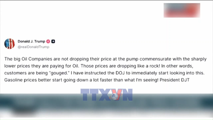 Tổng thống Mỹ ra lệnh điều tra các tập đoàn xăng dầu