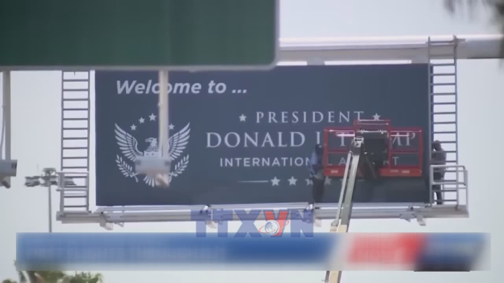 Mỹ có sân bay mang tên Tổng thống Donald Trump