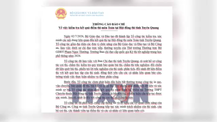 Khởi tố thêm 15 bị can vụ thi tốt nghiệp THPT ở Tuyên Quang